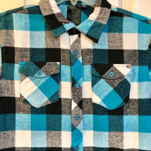 NEW-Ocean Current-Soft Cotton Flannel Shirt-Sz M - Picture 2 of 5